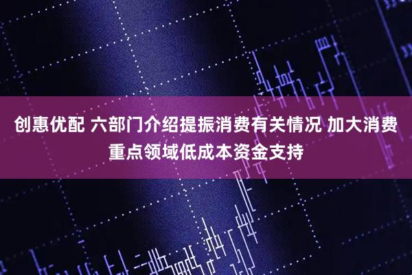 创惠优配 六部门介绍提振消费有关情况 加大消费重点领域低成本资金支持